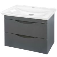 Тумба под раковину Bellezza Санриса 80 4630113000367 подвесная Серебро — фото 1, Тумбы под раковину