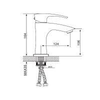 Смеситель для раковины Gappo G07 G1007 Хром — фото 6, Смесители для раковины