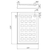 Душевой поддон из стеклокомпозита Migliore 122х82 SX 26996 Белый Золото — фото 2, Душевые поддоны