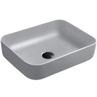 Раковина-чаша SantiLine 50 SL-1051MG Серая матовая — фото 1, Раковины накладные