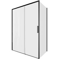 Душевой уголок Aquanet Pleasure Evo AE65-140x80-BT 140x80 324139 профиль Черный стекло прозрачное — фото 1, Прямоугольные душевые уголки