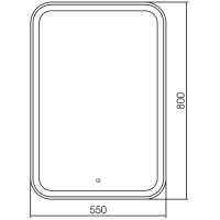 Товар: Зеркало Abber See 55 AG6106S с подсветкой с сенсорным выключателем и диммером - фото 4 Зеркало Abber See 55 AG6106S с подсветкой с сенсорным выключателем и диммером — фото 4, Зеркала в ванную комнату