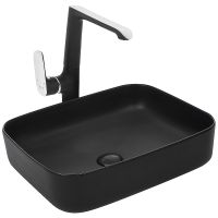 Раковина-чаша WeltWasser Elbach 2195 MB 50 10000004538 Черная матовая — фото 1, Раковины накладные