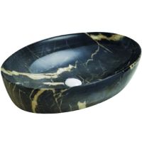 Раковина-чаша SantiLine 61 SL-7030 Черный мрамор — фото 1, Раковины накладные