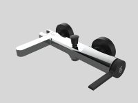 Смеситель для ванны GPD Gildo MBB165-K-S Хром Черный — фото 3, Смесители