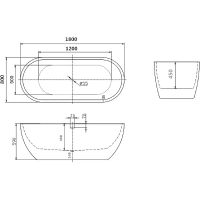 Товар: Акриловая ванна Art&Max 180х80 AM-218-1800-800 без гидромассажа - фото 3 Акриловая ванна Art&Max 180х80 AM-218-1800-800 без гидромассажа — фото 3, Ванны