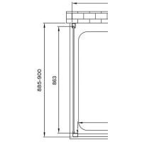 Душевая стенка Vincea Alpha 90 VSG-3AL900CLB профиль Черный стекло прозрачное — фото 4, Боковые стенки