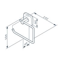 Держатель туалетной бумаги AM.PM Gem A9034122 Черный — фото 6, Держатели туалетной бумаги