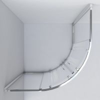 Душевой уголок Vincea Garda 90x90 VSQ-1G900CH профиль Хром стекло шиншилла — фото 5, Душевые уголки четверть круга