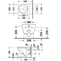 Унитаз Duravit D-Neo 2577098900 подвесной без сиденья — фото 8, Подвесные унитазы