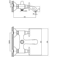 Товар: Смеситель для ванны Orange Kristi M33-100cr Хром - фото 3 Смеситель для ванны Orange Kristi M33-100cr Хром — фото 3, Смеситель для ванны