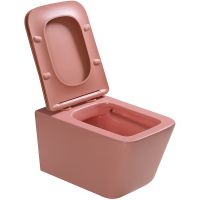 Унитаз SantiLine SL-5007P подвесной Персиковый матовый с сиденьем Микролифт — фото 3, Подвесные унитазы