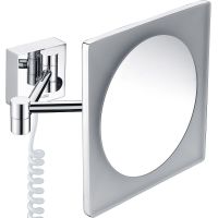 Косметическое зеркало WasserKRAFT K-1008 с подсветкой с увеличением Хром — фото 1, Аксессуары для ванной