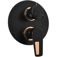 Смеситель для душа Rav Slezak Colorado CO386KCMATZ Черный матовый Золото — фото 1, Смеситель для душа