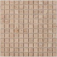 Каменная мозаика из травертина Pixmosaic Travertine PIX258 30,5x30,5 см — фото 1, Мозаика