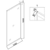 Товар: Душевая стенка Niagara Nova 110 NG-A110G профиль Холодное золото стекло прозрачное - фото 3 Душевая стенка Niagara Nova 110 NG-A110G профиль Холодное золото стекло прозрачное — фото 3, Боковые стенки