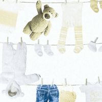 Обои детские AS Creation Little Stars 35844-1 Винил на флизелине (0,53*10,05) Белый/Бежевый/Синий, Животные — фото 1, Обои для стен