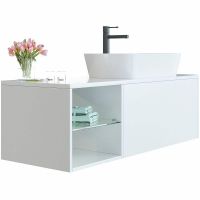 Тумба с раковиной SanVit Оскар 120 R koskar120R подвесная Белая — фото 3, Тумбы с раковиной