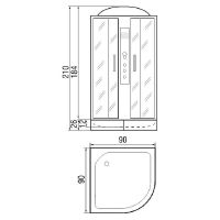 Товар: Душевая кабина River Dunay 90x90 МТ 10000002231 с поддоном - фото 3 Душевая кабина River Dunay 90x90 МТ 10000002231 с поддоном — фото 3, Душевые кабины