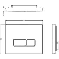 Клавиша смыва WeltWasser WW Marberg 410 SE 10000005951 Хром глянцевый — фото 2, Комплектующие для душевого оборудования
