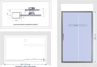 Душевая дверь STWORKI Стокгольм 100 3GW008TTKK000 профиль Хром матовый стекло прозрачное — фото 14, Душевые двери в нишу