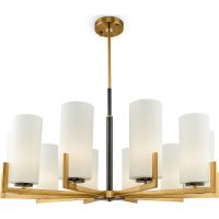 Люстра Maytoni Modern Fortano MOD089PL-10BS Белая Латунь — фото 1, Люстры