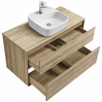 Тумба под раковину Aquaton Либерти 100 1A279601LYC70 подвесная Дуб эльвезия — фото 19, Тумбы под раковину