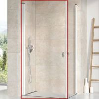 Душевая дверь Ravak Chrome CRV1-100 1QVA0101Z1 профиль Белый стекло Transparent — фото 1, Распашные душевые двери