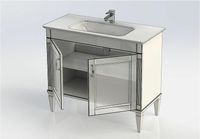 Тумба с раковиной Aquanet Селена 105 233695 Белая Патина серебро — фото 10, Тумбы с раковиной