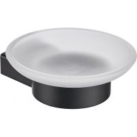 Мыльница Milacio Ultra MCU.962.MB / нержавеющая сталь и стекло / чёрная матовая / настенный монтаж. — фото 1, Мыльницы