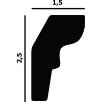 Карниз Перфект P34 2000x25x15 мм — фото 2, Карнизы