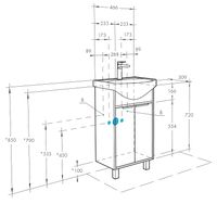 Тумба под раковину Aquaton Рико 50 1A212401RIB90 Белый Ясень фабрик — фото 7, Тумбы под раковину