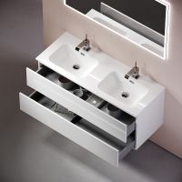 Тумба под раковину Sancos Urban 120 UR120-2W подвесная Белый глянец — фото 6, Мебель для ванной