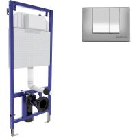 Инсталляция Berges Novum 040243 для унитаза с клавишей смыва Хром — фото 1, Инсталляции для унитазов