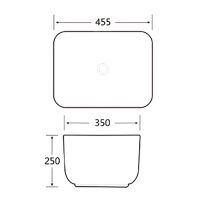 Раковина-чаша SantiLine 46 SL-1113MP Персиковая матовая — фото 2, Раковины накладные