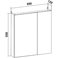 Зеркальный шкаф Runo Лада 60 00-00001159 Белый — фото 5, Зеркальные шкафы в ванную