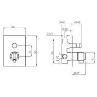 Смеситель для душа Migliore Kvant 25405 с термостатом Хром — фото 2, Смеситель для душа