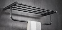 Полка для полотенец Haiba HB8424-7 Черная матовая — фото 2, Полки для полотенец