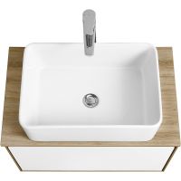 Тумба под раковину Aquaton Либерти 70 1A279801LYC70 подвесная Дуб эльвезия Белая — фото 17, Тумбы под раковину