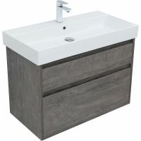 Тумба под раковину Aquanet Nova Lite 85 249937 подвесная Дуб рошелье — фото 3, Тумбы под раковину