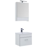 Зеркальный шкаф Aquanet Верона 50 L 207763 подвесной Белый — фото 5, Зеркальные шкафы в ванную