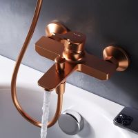 Смеситель для ванны AM.PM X-Joy F85A10044 Розовое золото — фото 6, Смесители