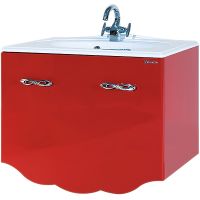 Тумба под раковину Bellezza Версаль 80 4631113130030 подвесная Красная — фото 1, Тумбы под раковину