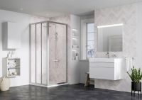 Душевая стенка Ravak Supernova APSS-75 94030U02Z1 профиль Сатин стекло Transparent — фото 3, Боковые стенки