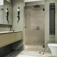 Товар: Душевая дверь Maybah Glass MGD-521-6 805x1950 на петлях Черный стекло бронзовое матовое - фото 1 Душевая дверь Maybah Glass MGD-521-6 805x1950 на петлях Черный стекло бронзовое матовое — фото 1, Душевые двери в нишу