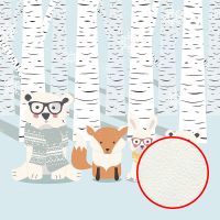 Фреска детская Ortograf Для самых маленьких 32916 Фактура флок FLK Флизелин (2,7*2,7) Голубой, Животные — фото 1, Фрески