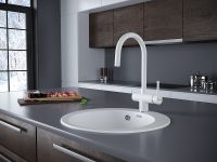 Смеситель для кухни Paulmark Heller He213218-431 Белый матовый — фото 2, Смесители для кухни