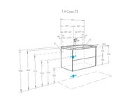 Тумба под раковину Aquaton Сохо 75 1A258101AJA00 подвесная Дуб веллингтон Графит софт — фото 6, Тумбы под раковину