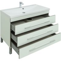 Тумба с раковиной Aquanet Верона 100 287663 Белая — фото 2, Тумбы с раковиной