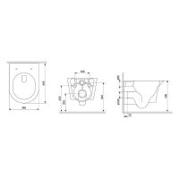 Унитаз Damixa Skyline подвесной с сиденьем Микролифт арт-DX35C1700SC — фото 8, Подвесные унитазы